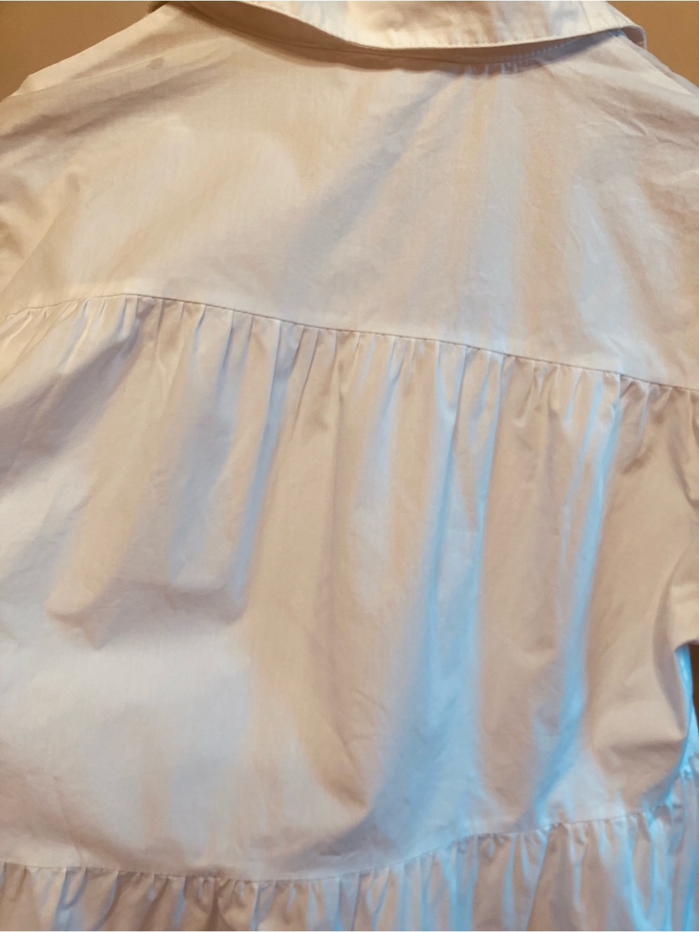 Peach Love White Sequin Football Tiered Babydoll Gameday Shirt Dress - Medium - Picture 11 of 13